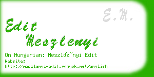 edit meszlenyi business card